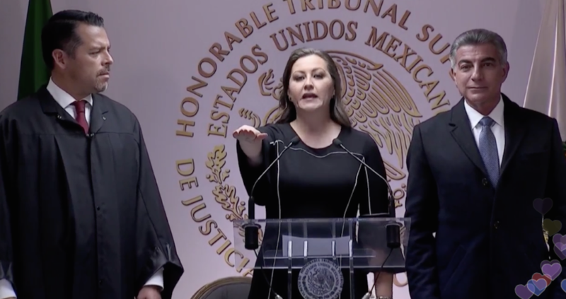 A media noche, casi a escondidas, Martha Erika protesta como Gobernadora de Puebla en el TSJ