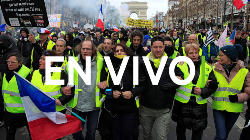 Video en vivo: Los ‘chalecos amarillos’ salen a las calles de París cuando se cumplen tres meses de protestas