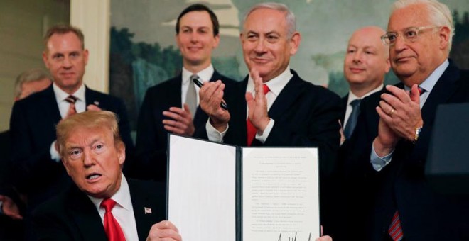 Trump reconoce la soberanía de Israel sobre los Altos del Golán