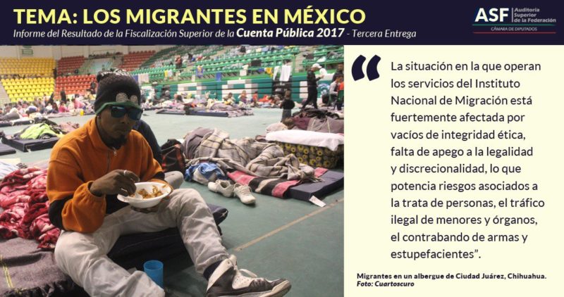 La Auditoría Superior de la Federación halla ilegalidad en el Instituto Nacional de Migración de Peña Nieto; alerta riesgos por trata y tráfico de niños, drogas y armas