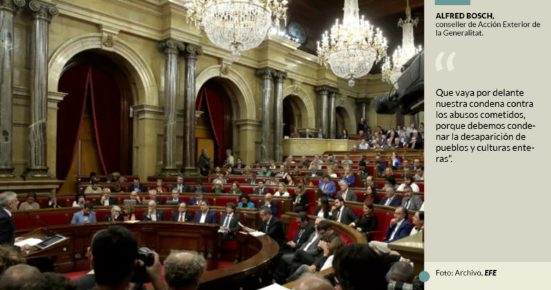 Parlamento de Cataluña abre el debate para pedir perdón por los abusos de la conquista a México