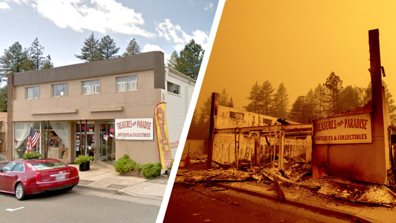 Fotografías de antes y después de las llamas en diversas regiones californianas