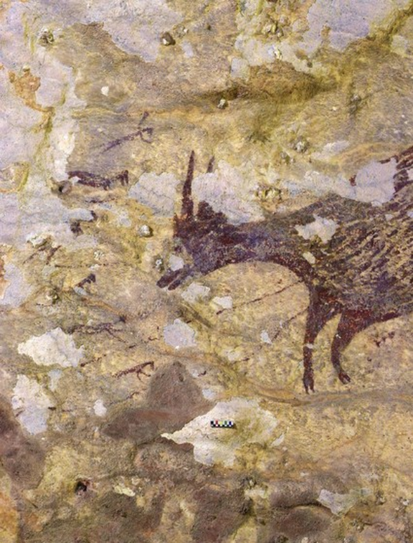 Hallan en cueva de Indonesia pintura rupestre más antigua del mundo
