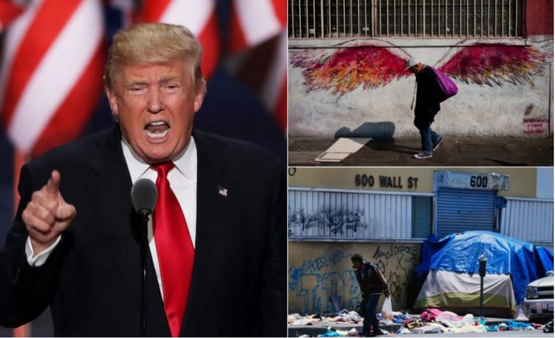 “Si ellos no lo hacen, nosotros lo haremos”: Trump advierte que él eliminará la crisis de indigentes en Los Ángeles