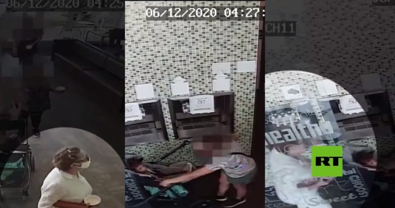 La policía de California difunde VIDEO de mujer blanca que tose a propósito sobre un bebé hispano