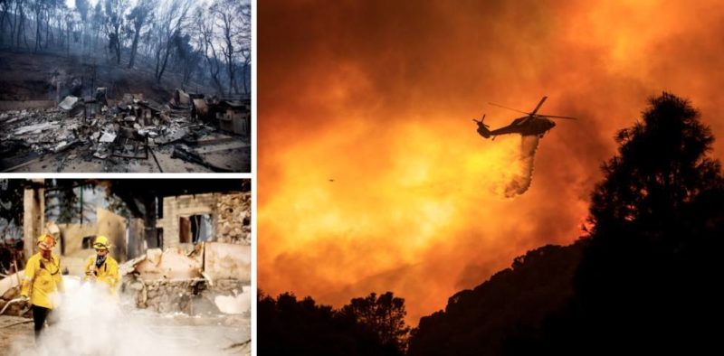 California: cientos de evacuados, miles de acres y estructuras destruidas por incendios aún no controlados