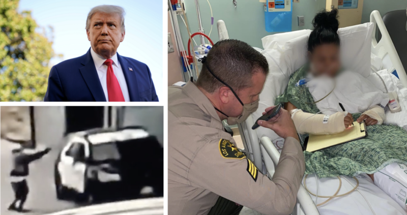 Trump habla por teléfono con los alguaciles emboscados en Los Ángeles y les promete que se hará justicia