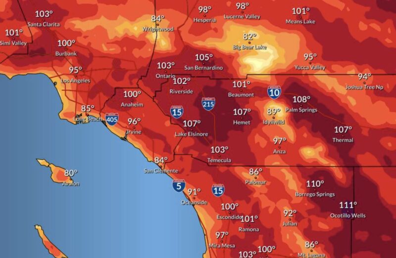 Temperaturas altas y fuera de lo normal seguirán impactando al sur de California