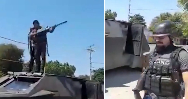 Videos: Sicarios en tanques del CJNG celebran toma de Aguililla, tierra donde nació “El Mencho”