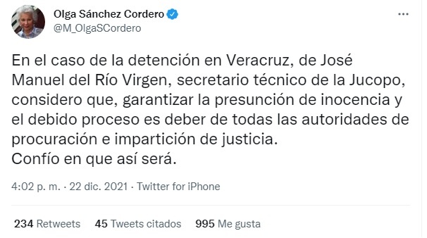 Dictan prisión preventiva a funcionario de Senado detenido en Veracruz