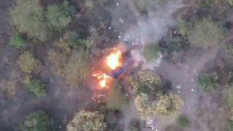 Videos: Células del Cártel Jalisco Nueva Generación utilizan drones con explosivos durante enfrentamientos en Tepalcatepec, Michoacán