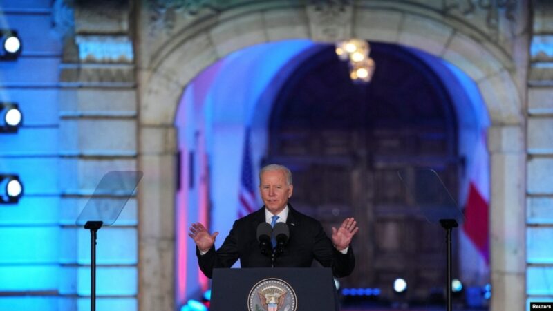 “Es hora de que Putin salga del poder”, afirma Biden