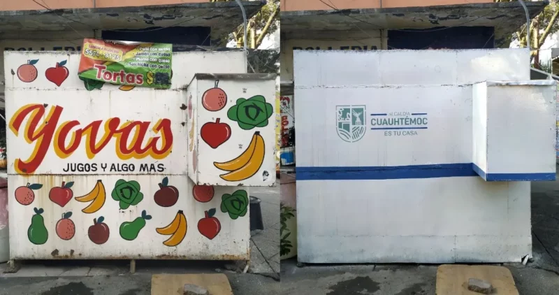 Videos: Alcaldesa de Cuauhtémoc, Sandra Cuevas, invoca “ley y disciplina” y borra murales y rótulos de puestos callejeros
