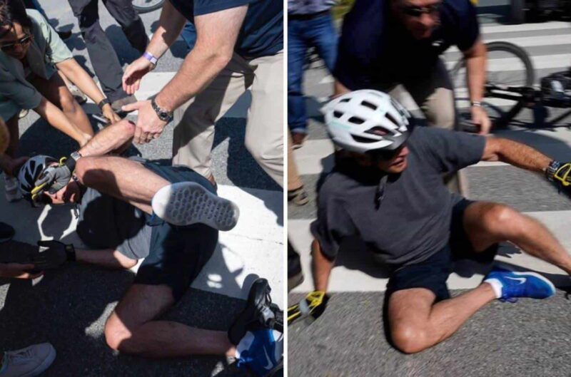 Joe Biden cae de su bicicleta durante paseo en Delaware