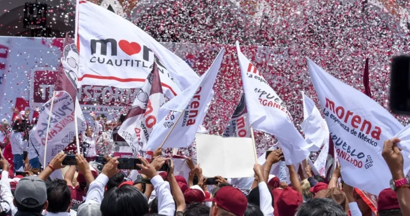 Morena sube al 51% de respaldo en la elección presidencial y Va por México baja al 36%, según encuesta de El Financiero