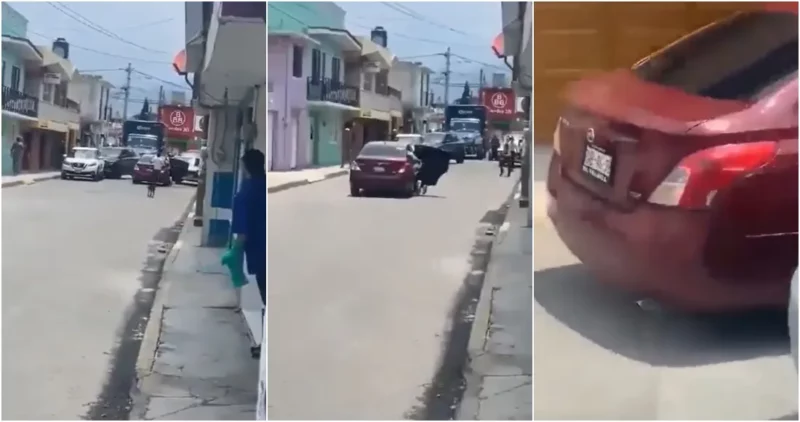 Video: Joven escapa de intento de secuestro en Edomex; se lanza de auto en movimiento