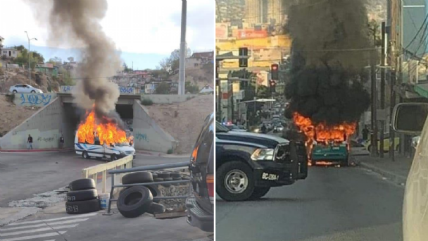 Videos: La ola criminal se extiende a Baja California: encapuchados queman 19 vehículos de transporte público