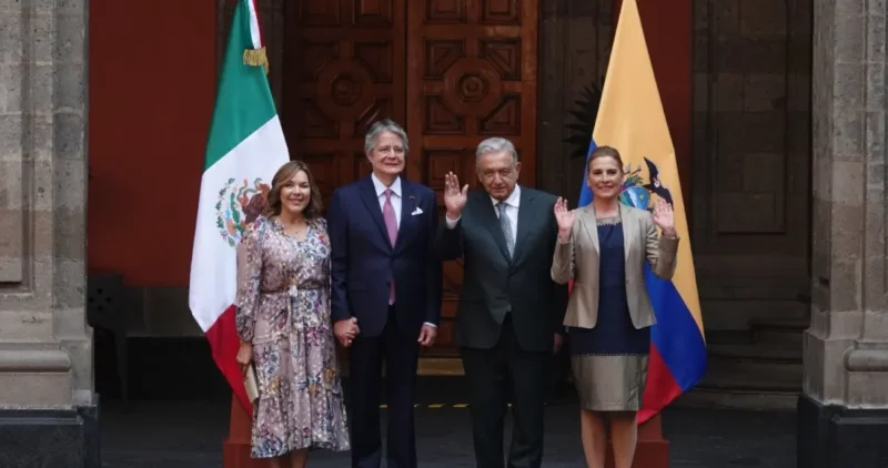 Video: AMLO recibe a Guillermo Lasso, Presidente de Ecuador, en Palacio Nacional; buscan un acuerdo de libre comercio