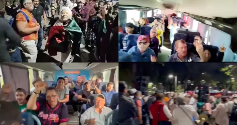 Video: Simpatizantes de AMLO toman El Ángel desde el sábado y hacen verbena. Y siguen llegando miles a la marcha dominical con  AMLO