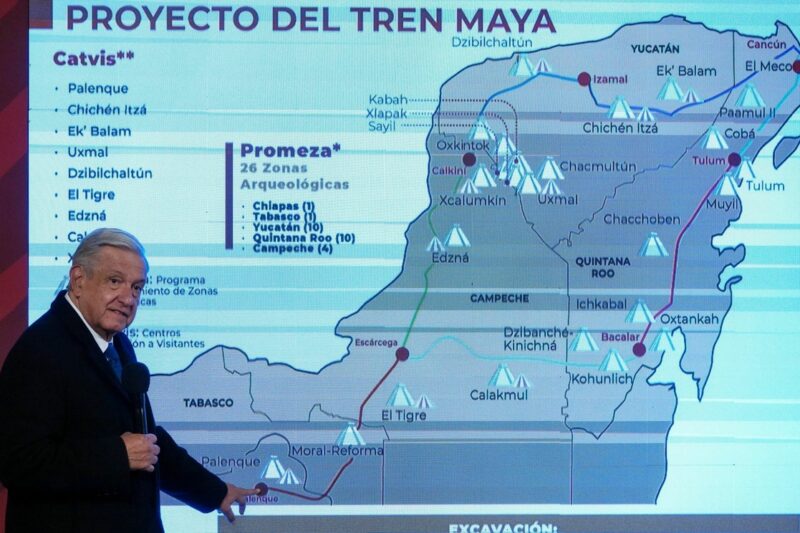 Dejar en manos de la Defensa Nacional el Tren Maya y el Aeropuerto Internacional “Felipe Angeles”  evitará que sean privatizados: AMLO