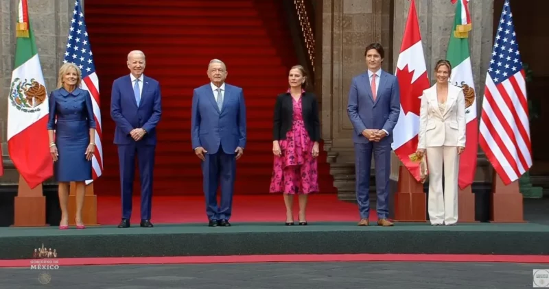 Video: Biden y Trudeau ya están en Palacio Nacional, con AMLO. Inicia encuentro trilateral