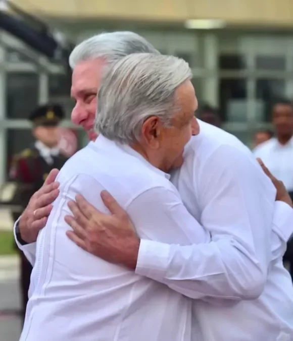 AMLO recibe al presidente de Cuba, Miguel Díaz-Canel, en Campeche; destacan la histórica relación bilateral