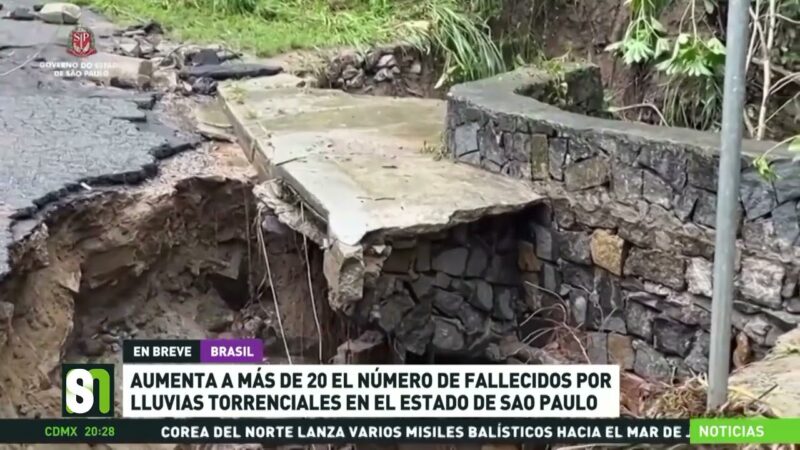 Videos: Tormentas lluvias dejan al menos 26 muertos y cientos de evacuados en Brasil