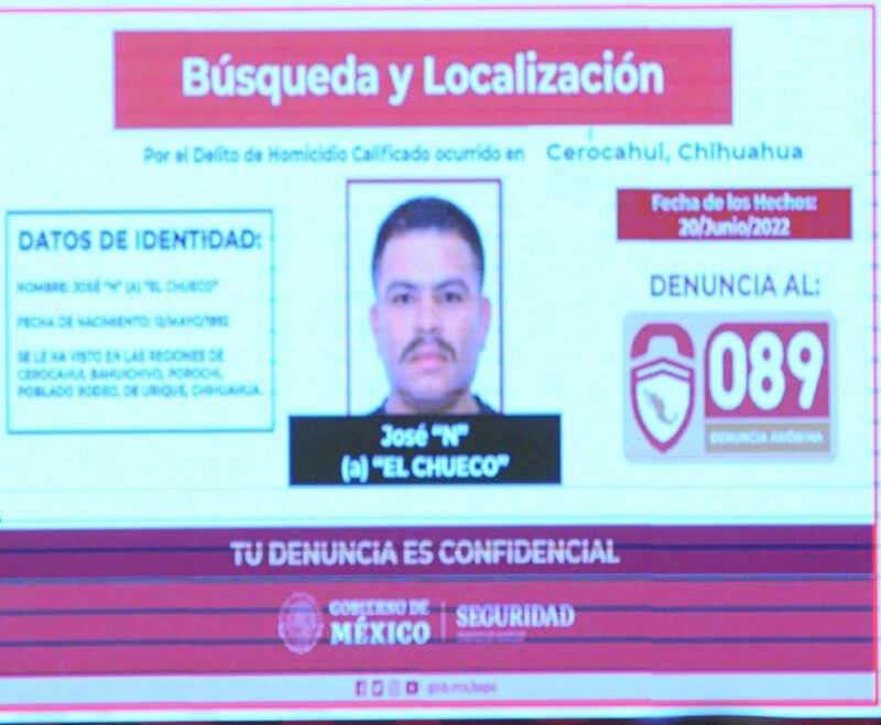 Confirman que el cuerpo sin vida encontrado en Sinaloa es de “El Chueco”, asesino de dos curas jesuitas y otras personas en Chihuahua