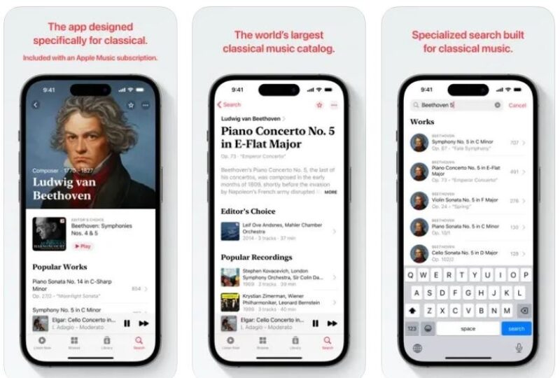 Apple anuncia una aplicación exclusiva para la música clásica