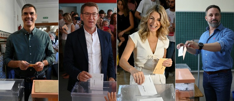 Con 60% de votos, empatan bloques de la derecha e izquierda en España