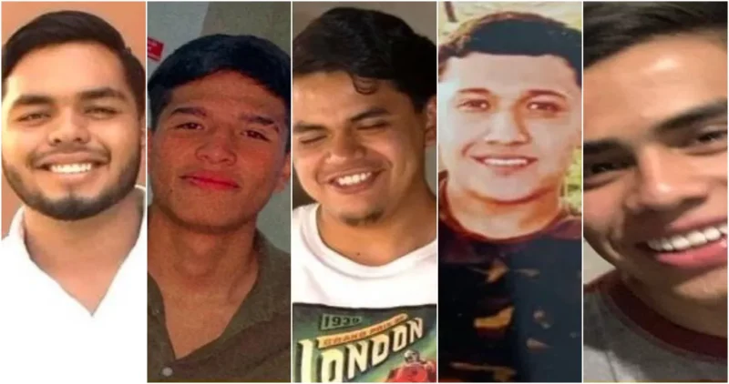 Los cinco amigos desaparecidos, Roberto, Diego, Dante, Uriel y Jaime, se conocen desde la infancia. Son estudiantes, deportistas y con trabajo