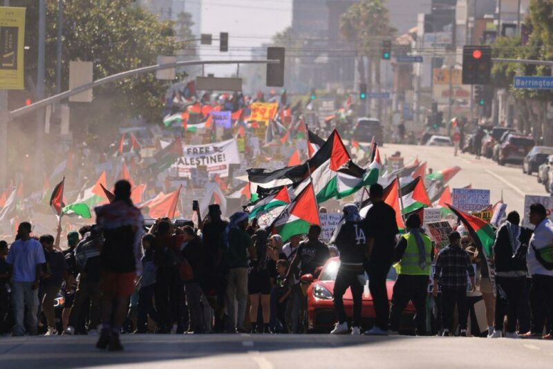 Se multiplican las marchas y expresiones en California demandando a Israel el cese del exterminio de palestinos