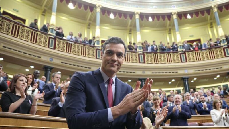 Pedro Sánchez, investido como presidente del gobierno español 4 años más