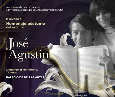 Músicos y escritores rinden homenaje a José Agustín en Bellas Artes de la CDMX