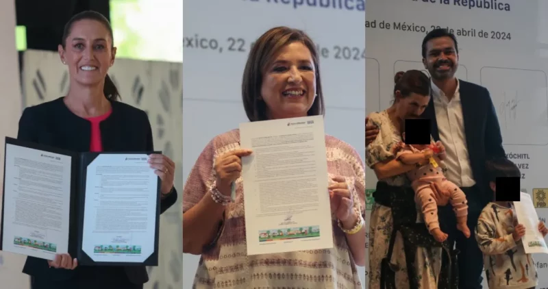 Claudia, Xóchitl y Máynez aceptan que niñas y niños niñez tienen prioridad y firman acuerdo para mejorar sus condiciones de vida